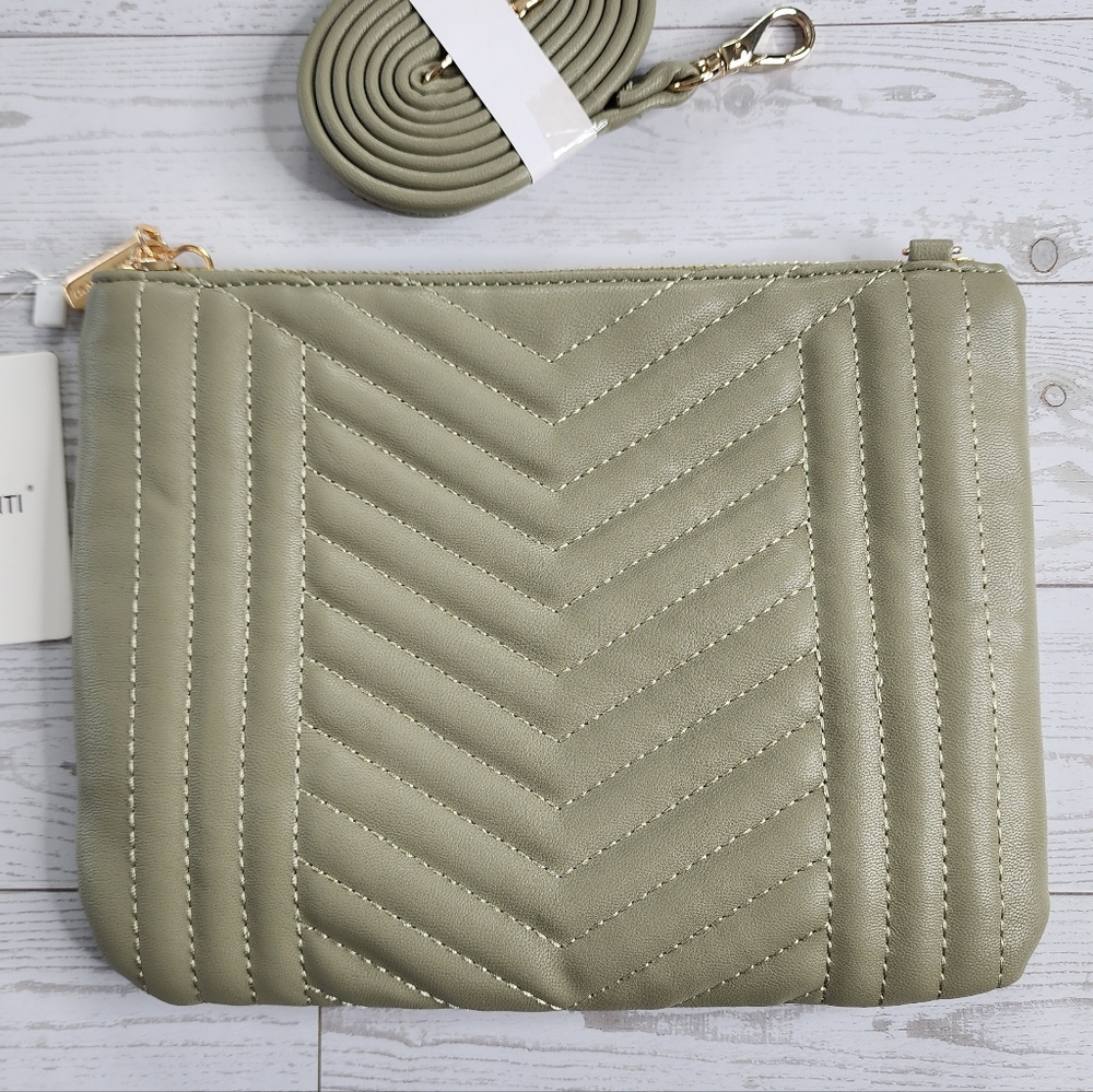 Crossbody Wristlet Bag Green NWT Amelie Galanti - Picture 3 of 16
